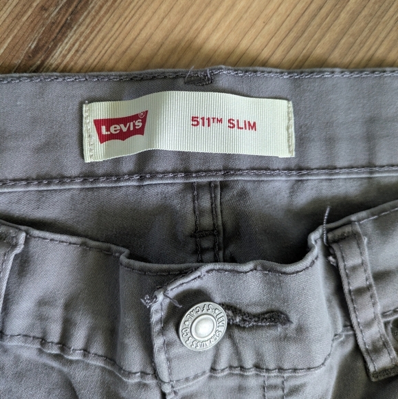 Gray Levi Strauss 511 Slim Denim Shorts 18 Reg 29W Mens Boys - Picture 5 of 12